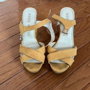 Anne Klein platform sandal.